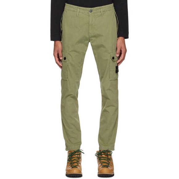 NWT Stone Island Green Patch Cargo Pants Size 32 - Picture 1 of 12